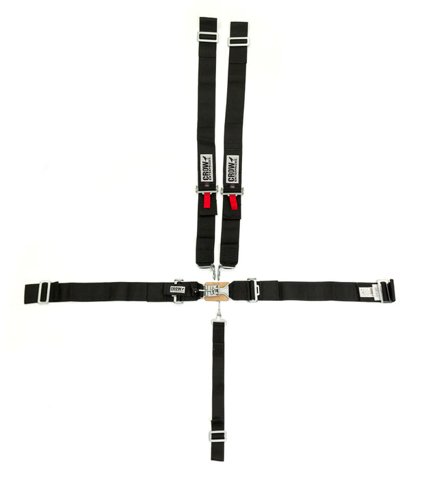 CROW SAFETY GEAR 11014 5-Pt Harness Small Latch Blk Wrap Around Pull Dow