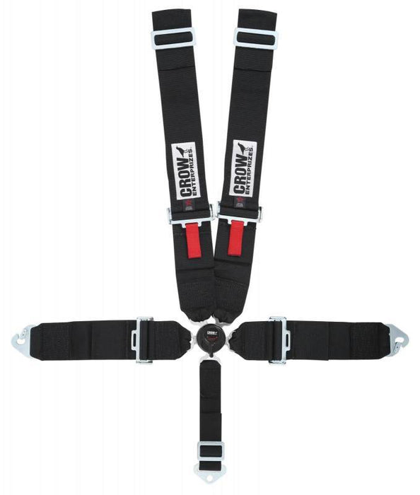 CROW SAFETY GEAR 11144 Kam Lock Lap Belt 5-Way Black Floor Mount
