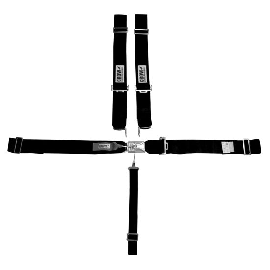CROW SAFETY GEAR 20054 5-Pt Harness Small Latch Black Pull Down LS Only