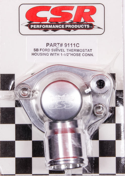 CSR PERFORMANCE 9111C SBF Swivel Thermostat Housing - Clear