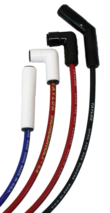 Taylor Cable 85258-B ThunderVolt 8.2mm Ignition Wire Set; Ceramic Boot Race; 135 Deg.; Red; - Truck Part Superstore
