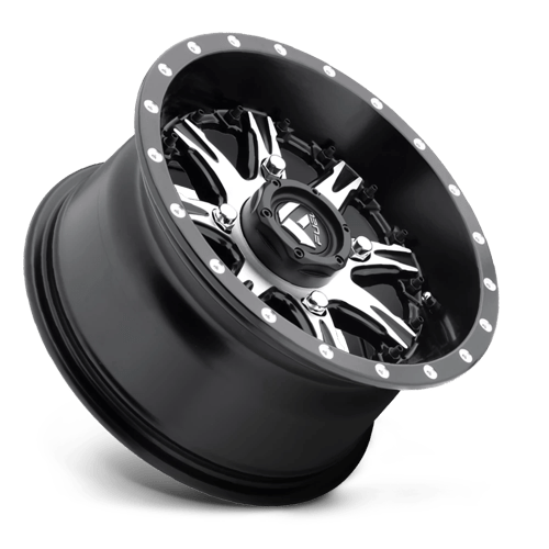 Fuel UTV D5411470A544 D541 14X7 4X156 MT-BLK-MACH 13MM - Truck Part Superstore