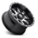 Fuel UTV D5411470A544 D541 14X7 4X156 MT-BLK-MACH 13MM - Truck Part Superstore