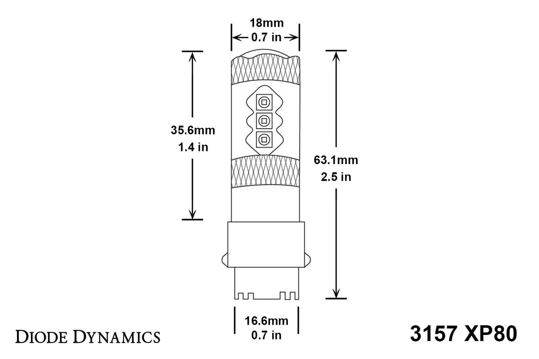 Diode Dynamics DD0058P 3157 LED Bulb XP80 LED Amber Pair Diode Dynamics - Truck Part Superstore