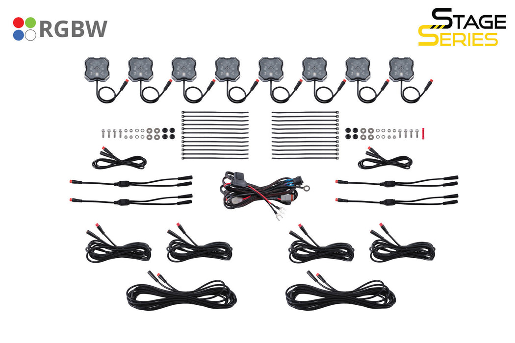 Diode Dynamics DD7454 Stage Series RGBW LED Rock Light (8-pack) Diode Dynamics - Truck Part Superstore