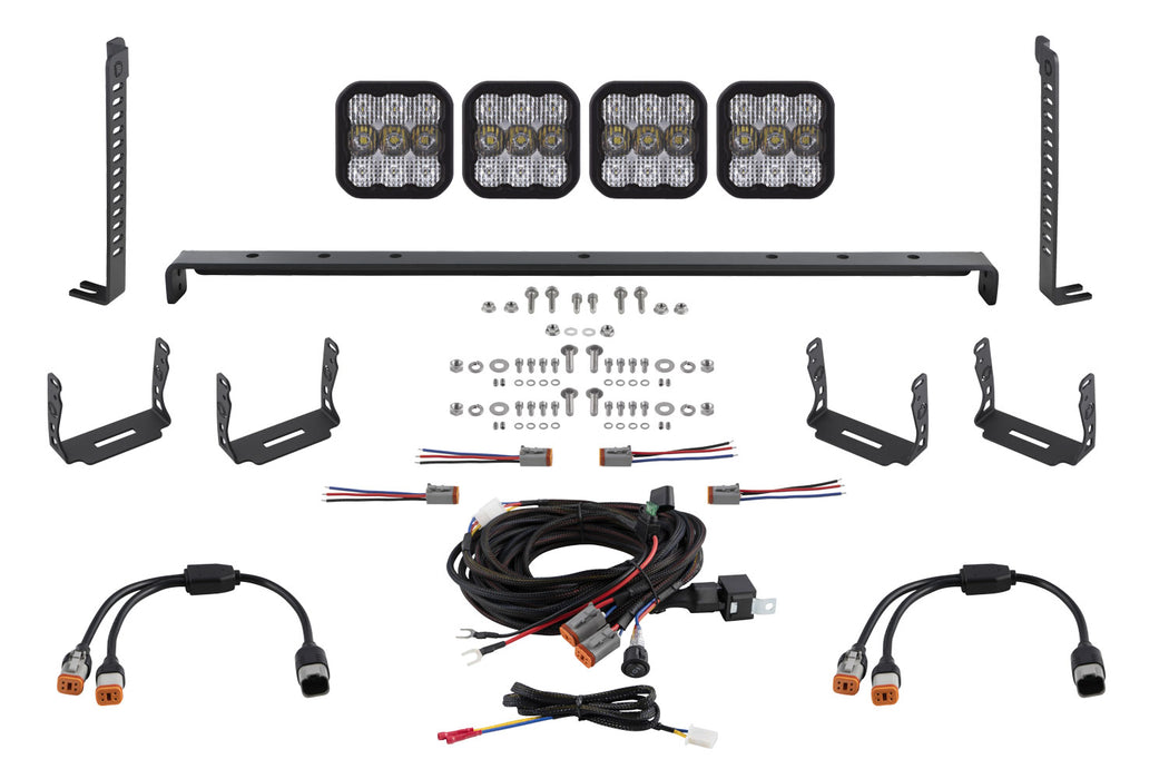 Diode Dynamics DD7544 SS5 Stealth Grille LED 4-Pod Kit for 2014-2023 Toyota 4Runner, Pro White Combo Diode Dynamics - Truck Part Superstore