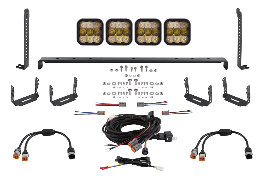 Diode Dynamics DD7545 SS5 Stealth Grille LED 4-Pod Kit for 2014-2023 Toyota 4Runner, Pro Yellow Combo Diode Dynamics - Truck Part Superstore
