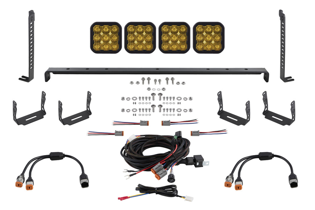 Diode Dynamics DD7549 SS5 Stealth Grille LED 4-Pod Kit for 2014-2023 Toyota 4Runner, Pro Yellow Driving Diode Dynamics - Truck Part Superstore