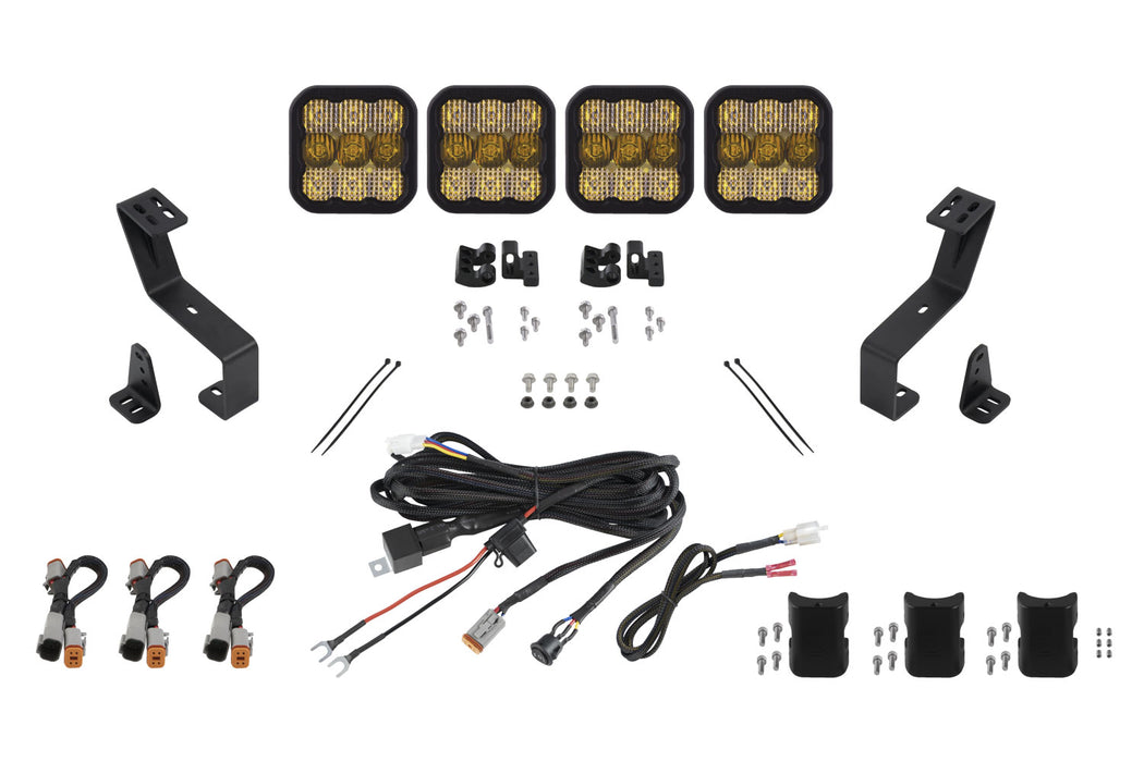 Diode Dynamics DD7609 SS5 Grille CrossLink Lightbar Kit for 2019-Present Ram, Sport Yellow Combo Diode Dynamics - Truck Part Superstore