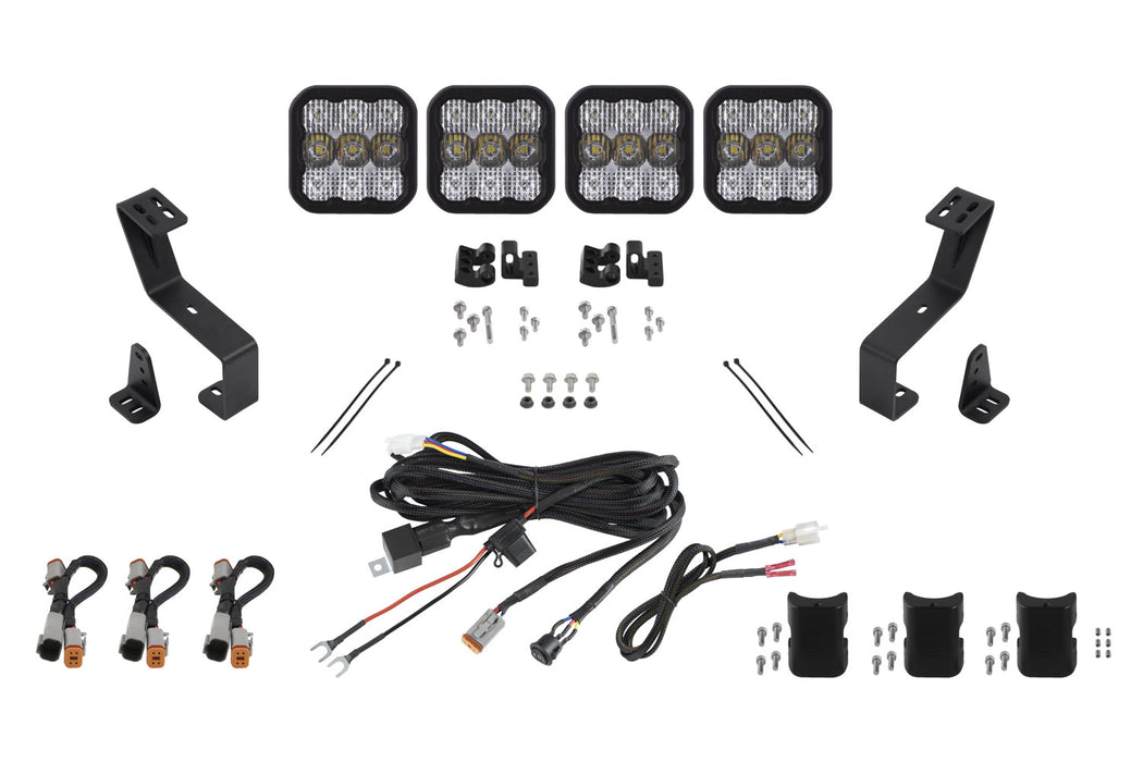 Diode Dynamics DD7610 SS5 Grille CrossLink Lightbar Kit for 2019-Present Ram, Pro White Combo Diode Dynamics - Truck Part Superstore