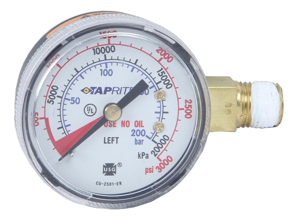 DEDENBEAR GHP High Pressure Gauge for CO2 Regulator