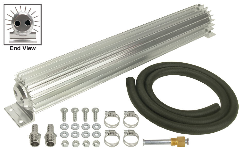 DERALE 13265 2 Pass Heat Sink Trans Cooler 18in Lg 1/4in NPT
