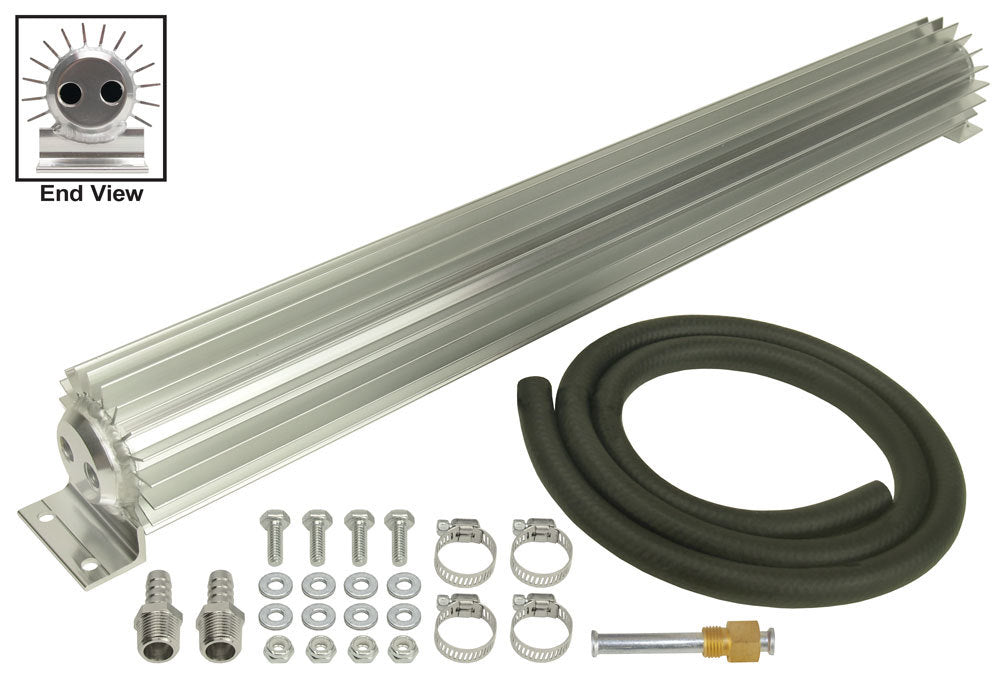 DERALE 13266 2 Pass Heat Sink Trans Cooler 24in Lg 1/4in NPT