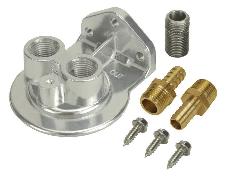 DERALE 15708 Single Mount Oil Filter Mount Ports Up