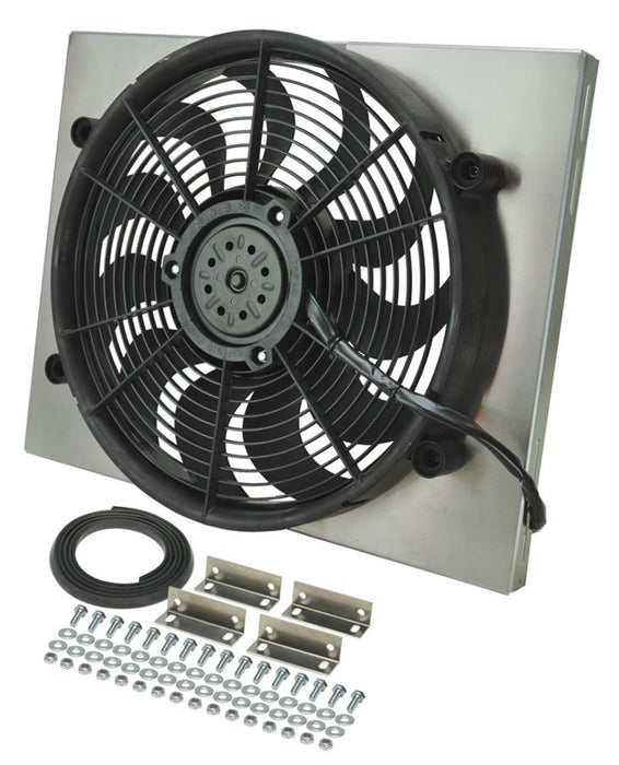 DERALE 16823 RAD Fan w/Alum Shroud Assembly