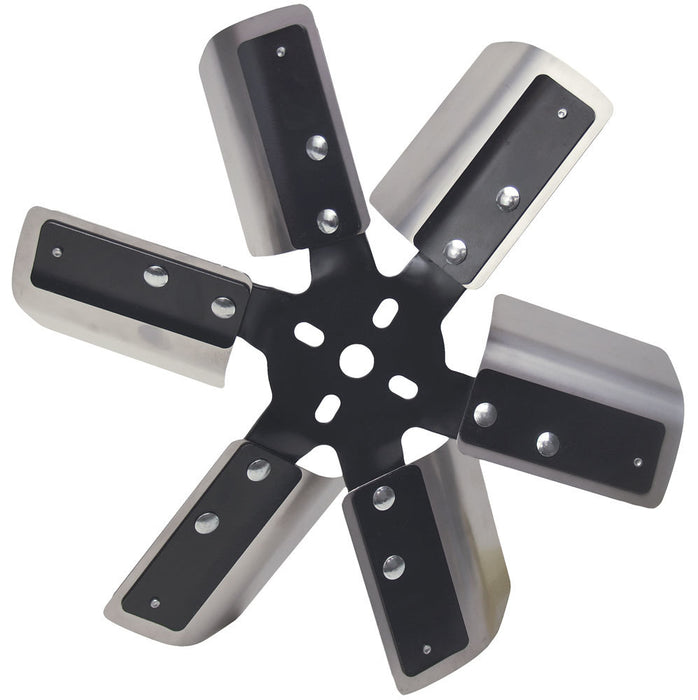 DERALE 17013 13in Stainless Steel Fleex Fan (Black Hub)