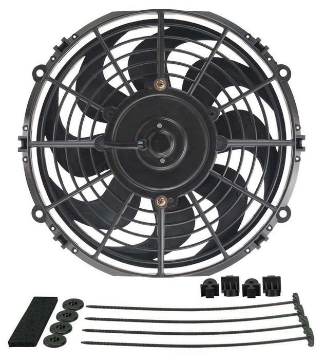 DERALE 18910 10in Dyno-Cool Curved Blade Electric Fan