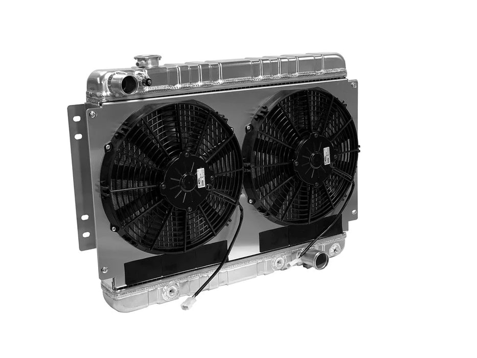 DEWITTS RADIATOR 32-4139002A Radiator w/Fans Chevelle 66-67 Auto Trans Raw