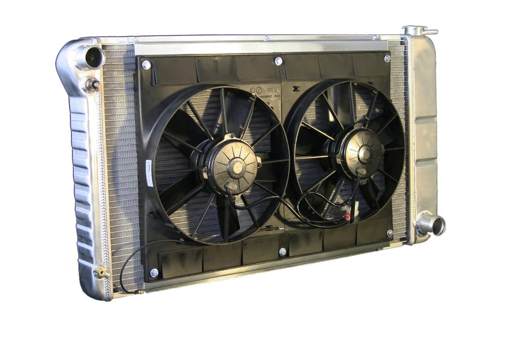 DEWITTS RADIATOR 32-4139003M Radiator w/Fans Chevelle 68-72 Manual Trans Raw