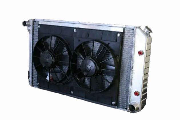 DEWITTS RADIATOR 32-4139034A Radiator w/Fans Chevelle 73-77 Auto Trans Raw