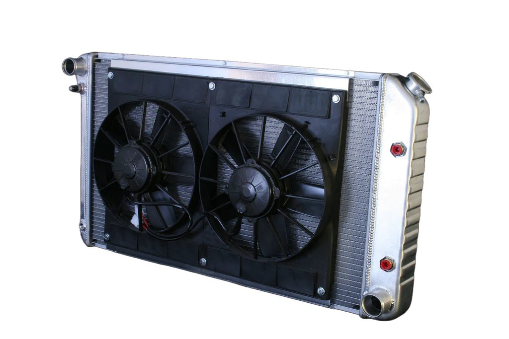 DEWITTS RADIATOR 32-4139035A Radiator w/Fans Nova 73-74 Auto Trans Raw