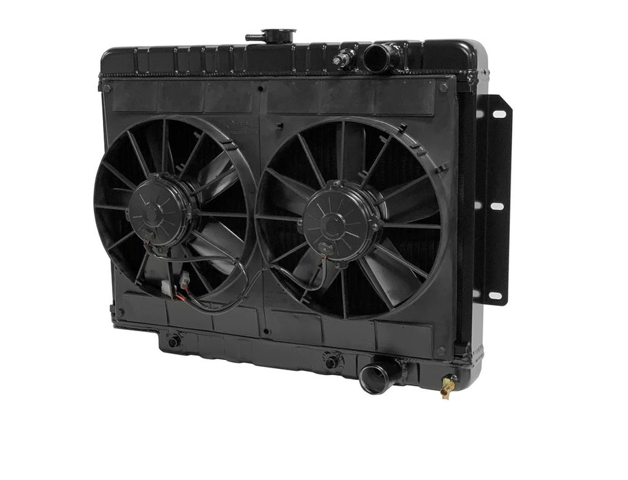 DEWITTS RADIATOR 32-4239014A Radiator w/Fans Impala 59-64 Auto Trans Black