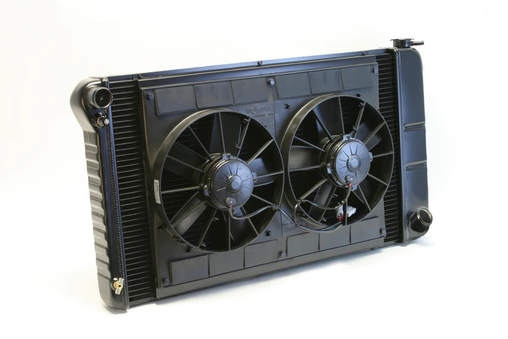 DEWITTS RADIATOR 32-4239018M Radiator w/Fans C-10 Trk 67-72 Manual Trans Black