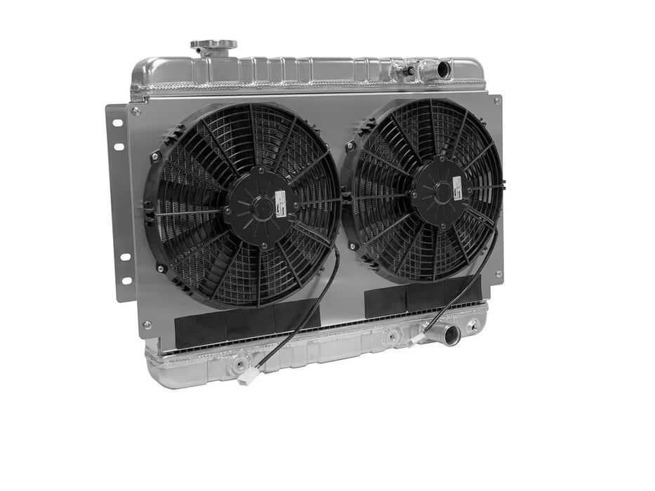 DEWITTS RADIATOR 32-6139002A Radiator w/fans Chevelle 64-67 LS Auto Trans Raw