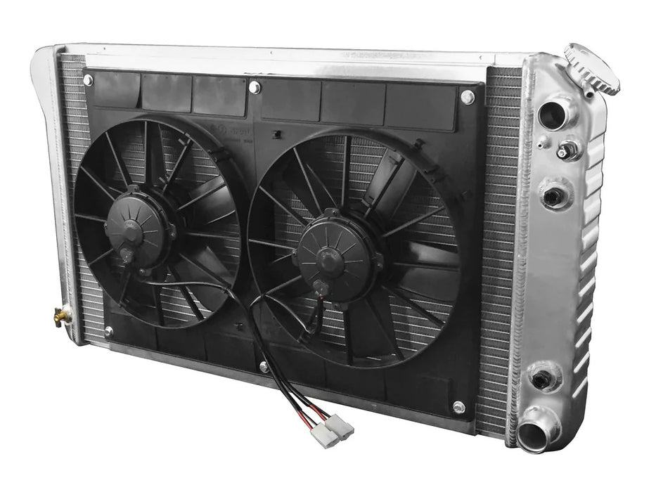 DEWITTS RADIATOR 32-6139005A Radiator w/Fans Camaro 70-81 LS Auto Trans Raw