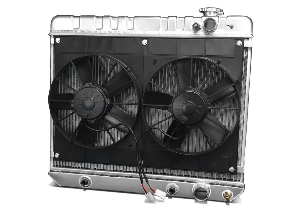 DEWITTS RADIATOR 32-6139017A Radiator w/Fans C-10 Trk LS 63-66 Auto Trans Raw