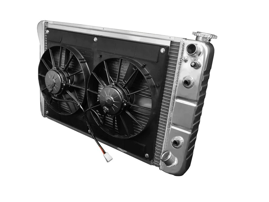 DEWITTS RADIATOR 32-6139018A Radiator w/Fans C-10 Trk LS 67-72 Auto Trans Raw