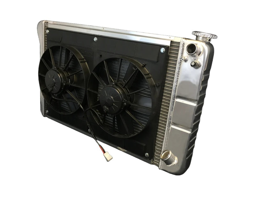 DEWITTS RADIATOR 32-6139018M Radiator w/Fans C-10 Trk LS 67-72 Man Trans Raw