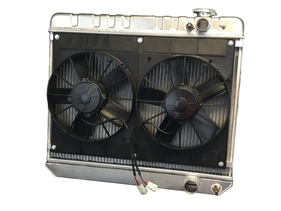 DEWITTS RADIATOR 32-6139035M Radiator w/Fans Nova LS 73-74 Manual Trans Raw