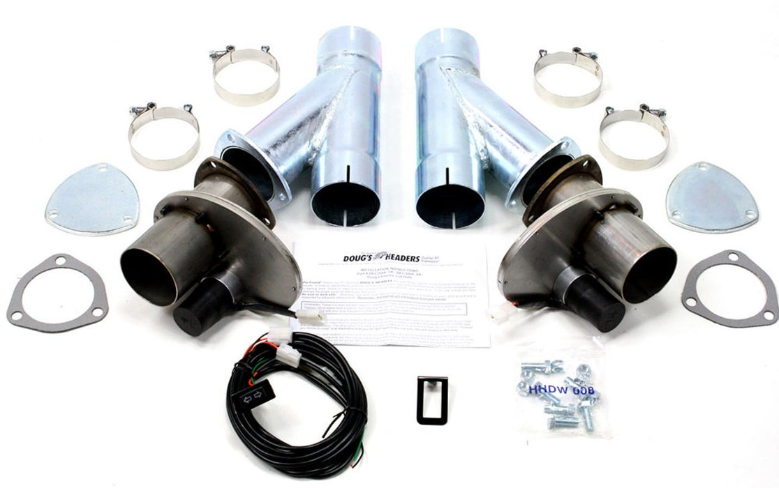DOUGS HEADERS DEC300AK Electric Exhaust Cut-Outs - 3.00 (Pair)