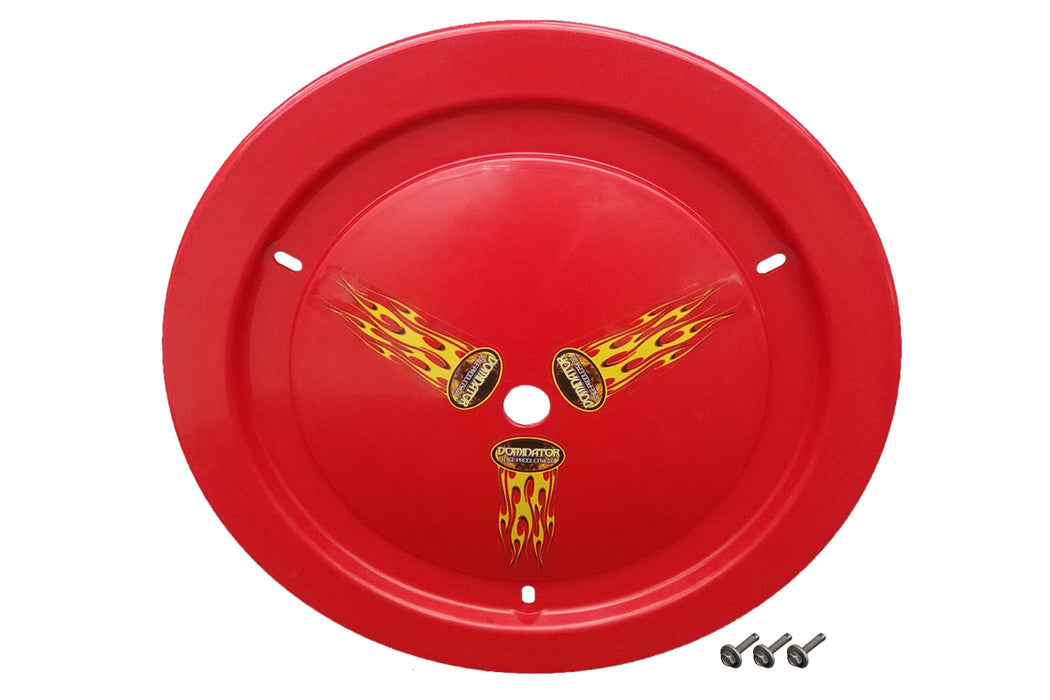 DOMINATOR RACE PRODUCTS 1006-B-RD Wheel Cover Bolt-On Red Real Style