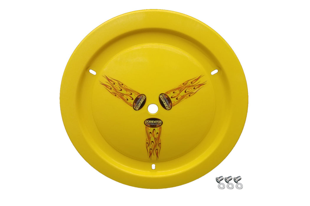 DOMINATOR RACE PRODUCTS 1006-D-YE Wheel Cover Dzus-On Yellow Real Style