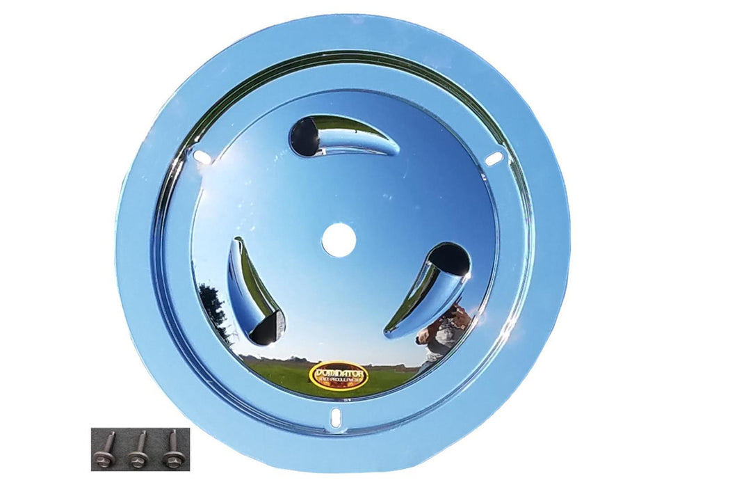 DOMINATOR RACE PRODUCTS 1007-B-CHROME Wheel Cover Bolt-On Chrome Real Style