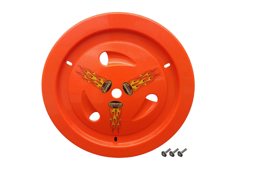 DOMINATOR RACE PRODUCTS 1007-B-FOR Wheel Cover Bolt-On Fluo Orange Real Style