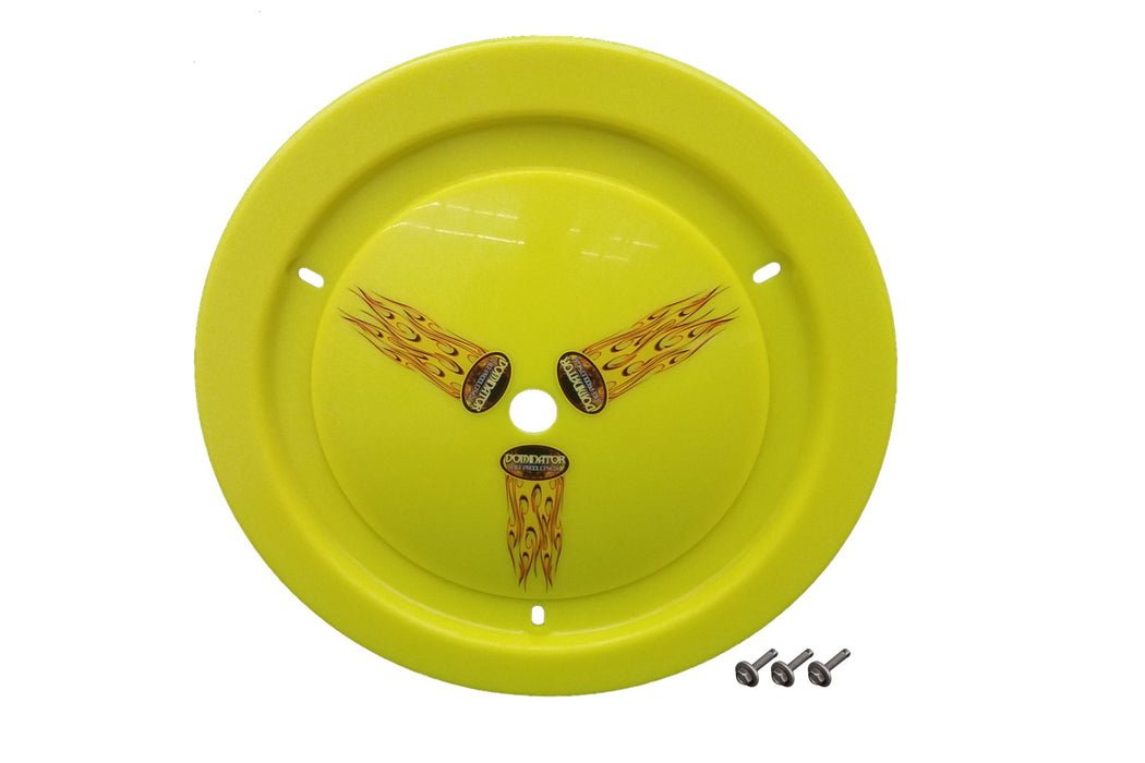DOMINATOR RACE PRODUCTS 1012-B-FYE Wheel Cover Bolt-On Fluo Yellow