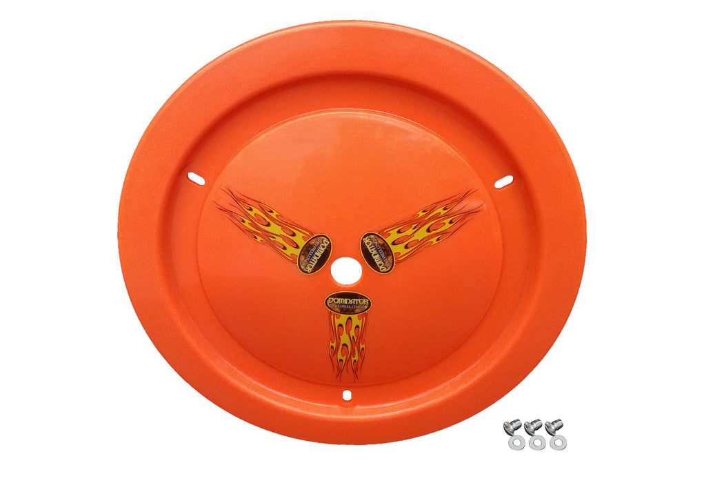DOMINATOR RACE PRODUCTS 1012-D-FOR Wheel Cover Dzus-On Fluo Orange