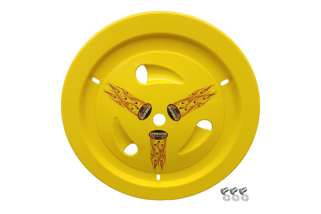 DOMINATOR RACE PRODUCTS 1013-D-YE Wheel Cover Dzus-On Yellow