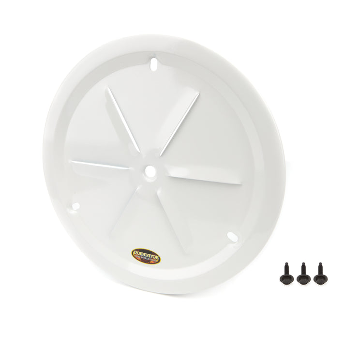 DOMINATOR RACE PRODUCTS 1031-B-WH Wheel Cover Louver Vent Alum Bolt 15in White