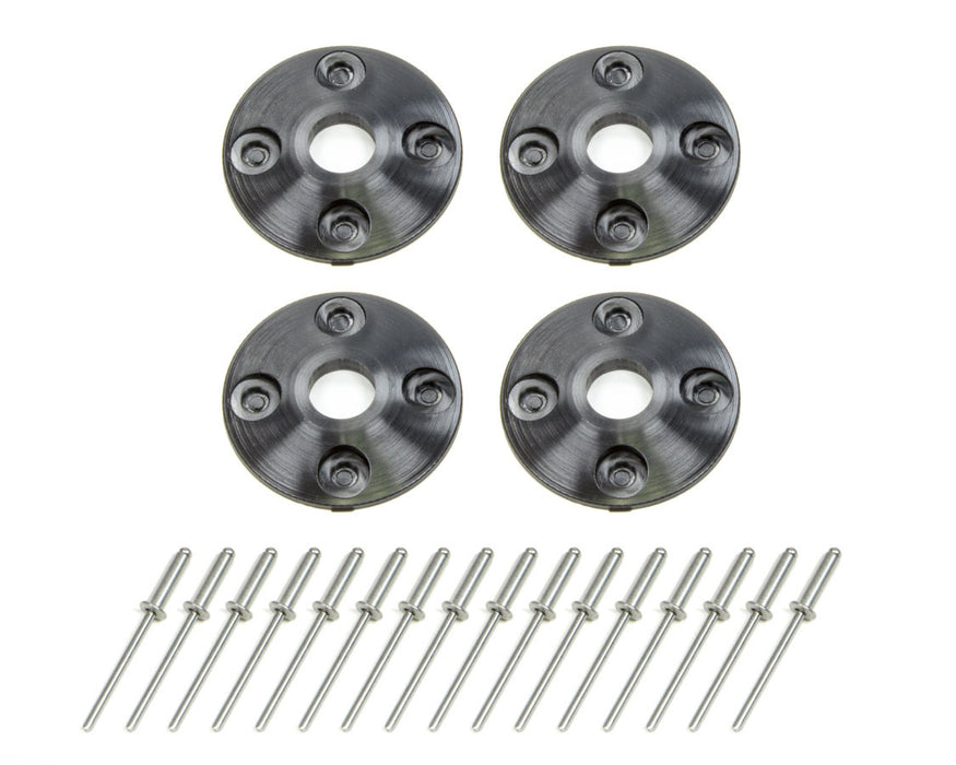 DOMINATOR RACE PRODUCTS 1202-BK Scuff Plate Plastic 4pk Black