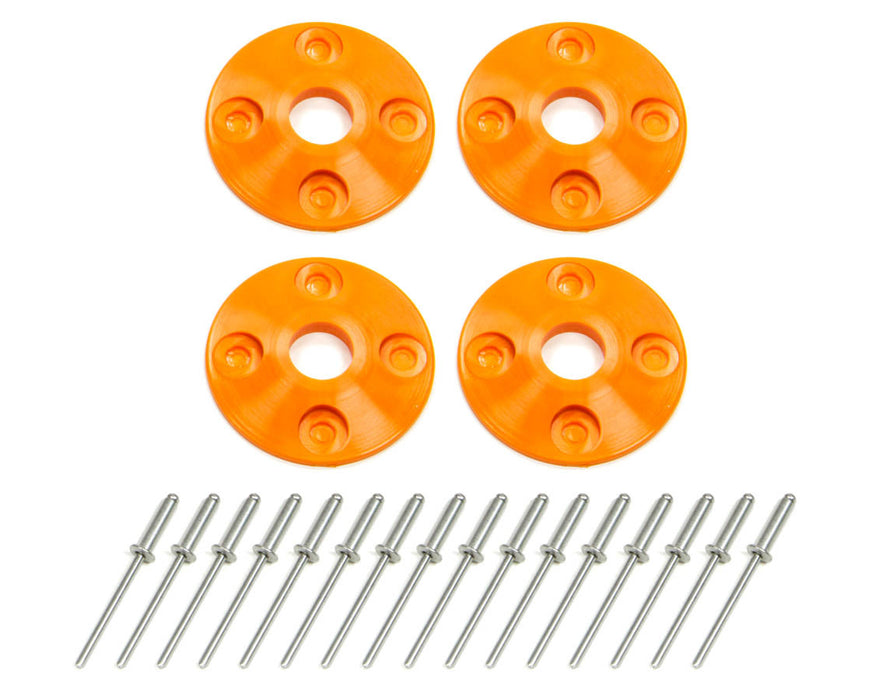DOMINATOR RACE PRODUCTS 1202-OR Scuff Plate Plastic 4pk Orange