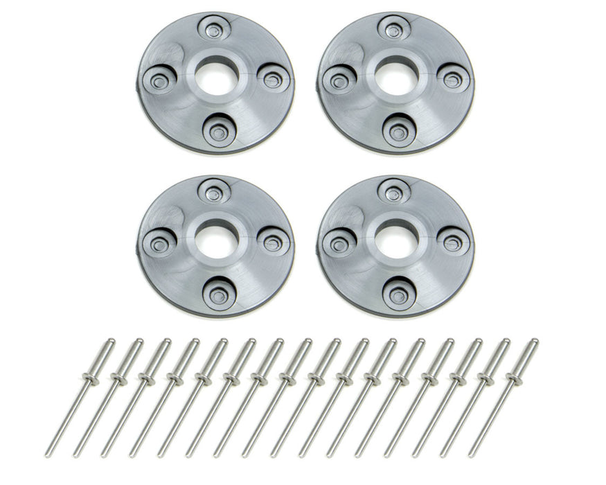 DOMINATOR RACE PRODUCTS 1202-SIL Scuff Plate Plastic 4pk Silver