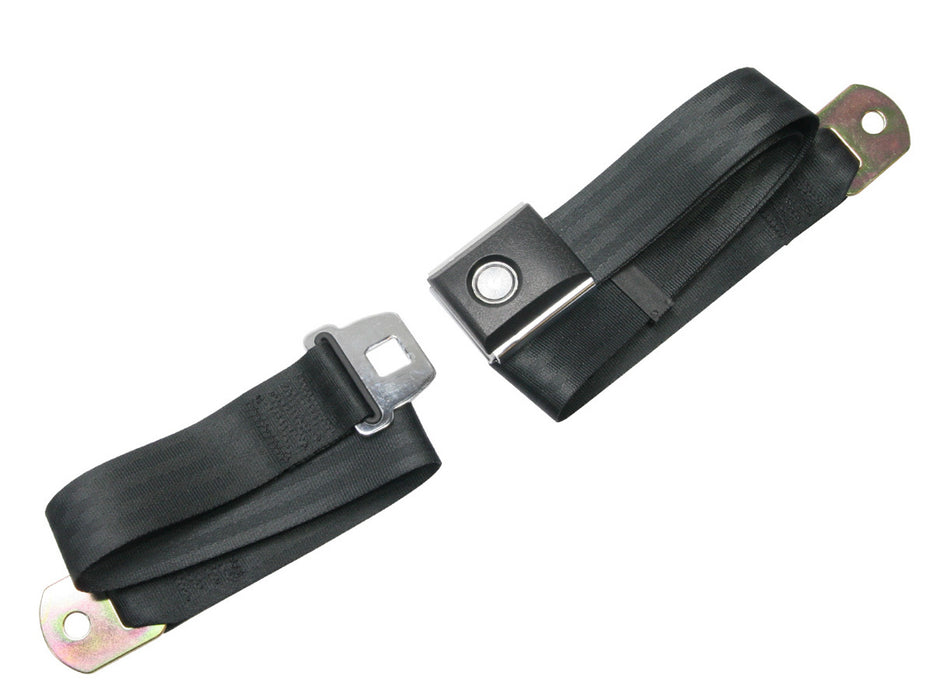 DRAKE AUTOMOTIVE GROUP SB-BK-PBSB 67-73 Mustang Seat Belts 2 Point Push Button