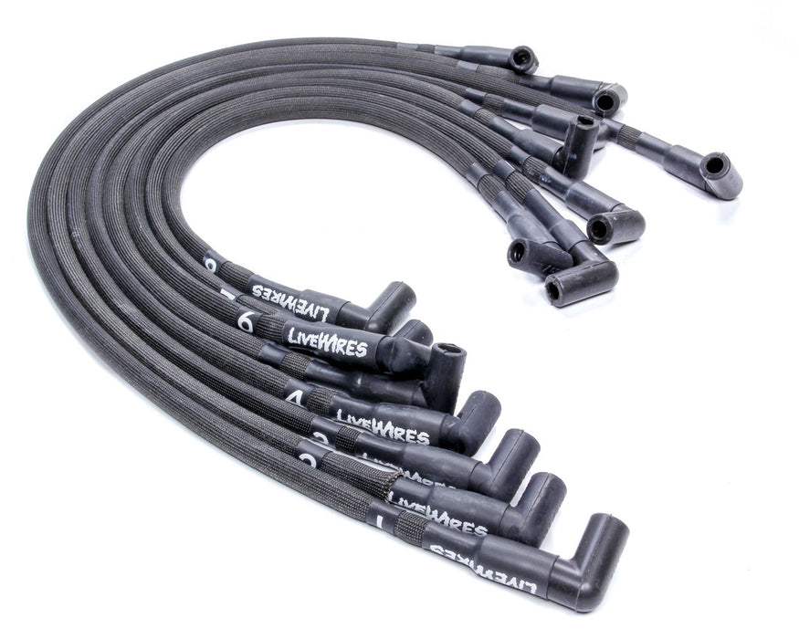 PERFORMANCE DISTRIBUTORS C9053BK Live Wires SBC Over V/C HEI 90 Deg Black