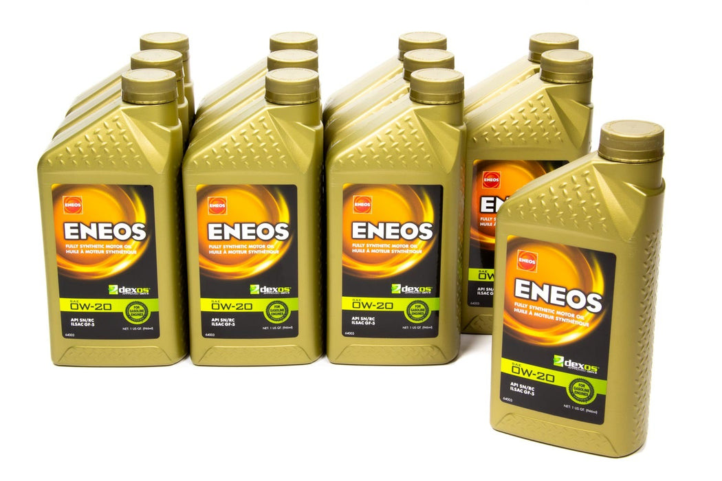 ENEOS 3701-301 Full Syn Oil Dexos 1 Case 0w20 12 x 1 Qt