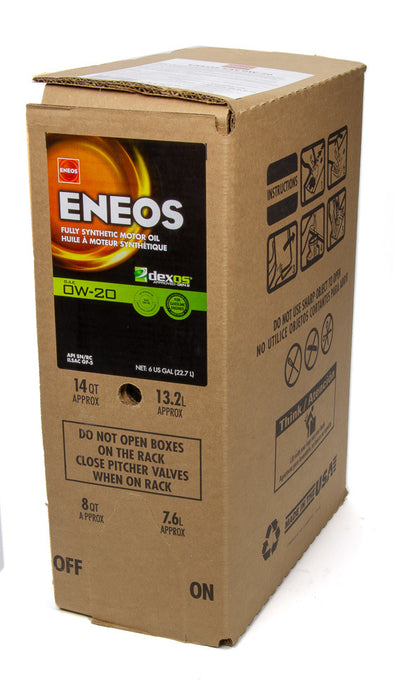 ENEOS 3701-400 Full Syn Oil Dexos 1 0w20 6 Gal