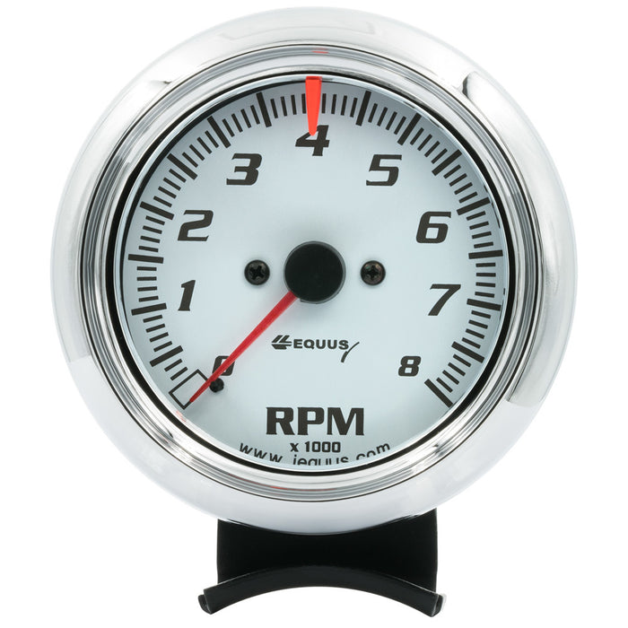 EQUUS E5078 3-3/8 Dia Tachometer 8000 RPM White Dial